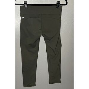 Fabletics Mid Rise PureLuxe Capri Leggings, Army Green, S, Style #CS1719626